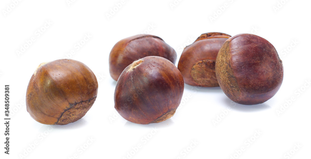 Chestnuts  isolated on white background