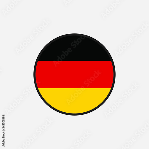 Germany circle flag graphic element Illustration template design 