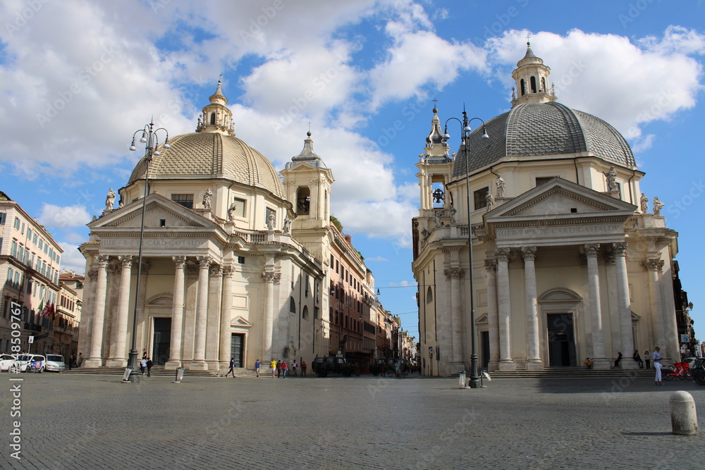 Piazza del Popolo  rome city center italy 