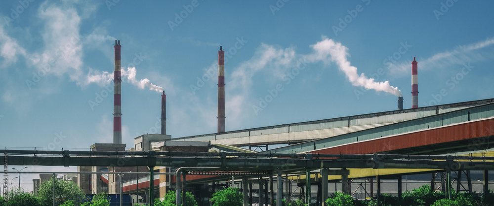 Fototapeta premium FACTORY - The industrial landscape of modern civilization 