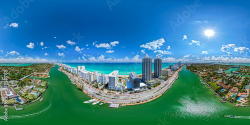 Wallpaper Mural Intracoastal - Miami Beach 360 aerial panorama Torontodigital.ca
