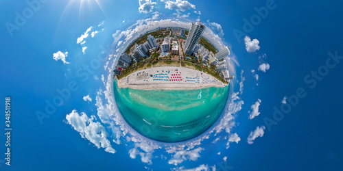 Wallpaper Mural Mid Beach - Miami Beach aerial little planet view Torontodigital.ca