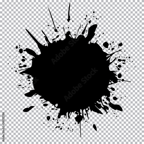 vector ink splat on transparent background