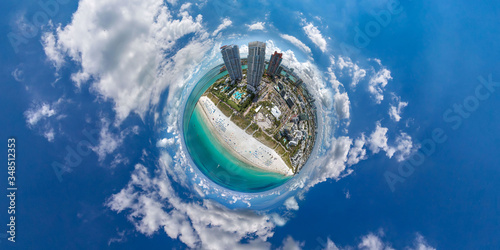 Wallpaper Mural South Beach Miami Beach, Florida Aerial Little Planet view wide Torontodigital.ca