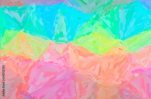 Wallpaper Mural Abstract illustration of green, red, yellow Impressionist Impasto background Torontodigital.ca