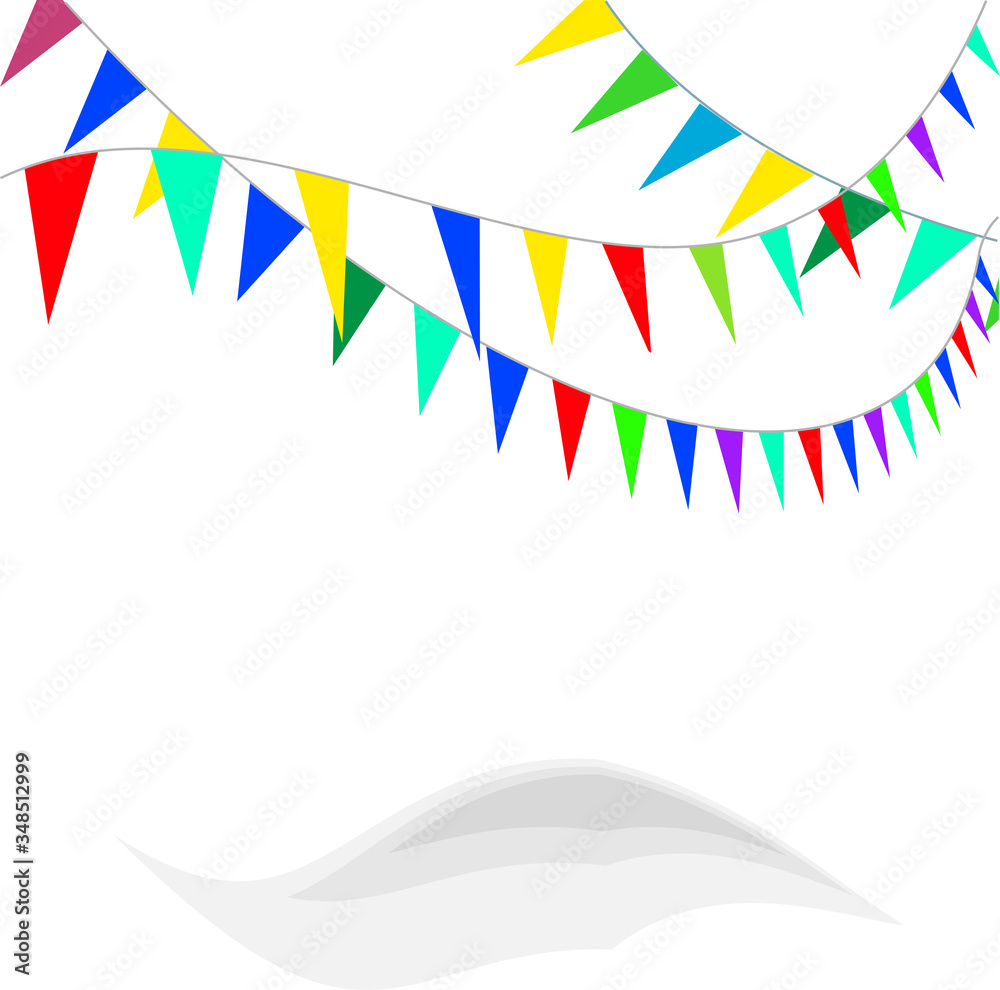Fototapeta premium Bunting Flags, Celebration, Party Decoration Item