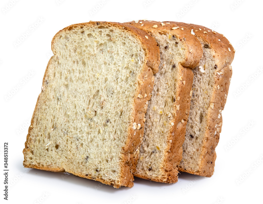 slice bread isolated on white background slice bread isolated on white background