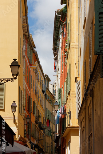 Colorful Historic Buildings in Nice, France