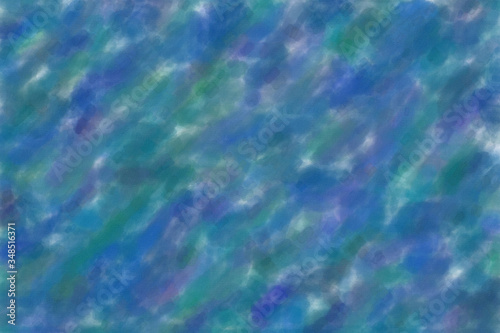 Blue waves Watercolor with low coverage abstract paint background.