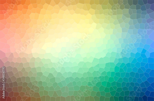 Wallpaper Mural Abstract illustration of green, orange Small Hexagon background Torontodigital.ca