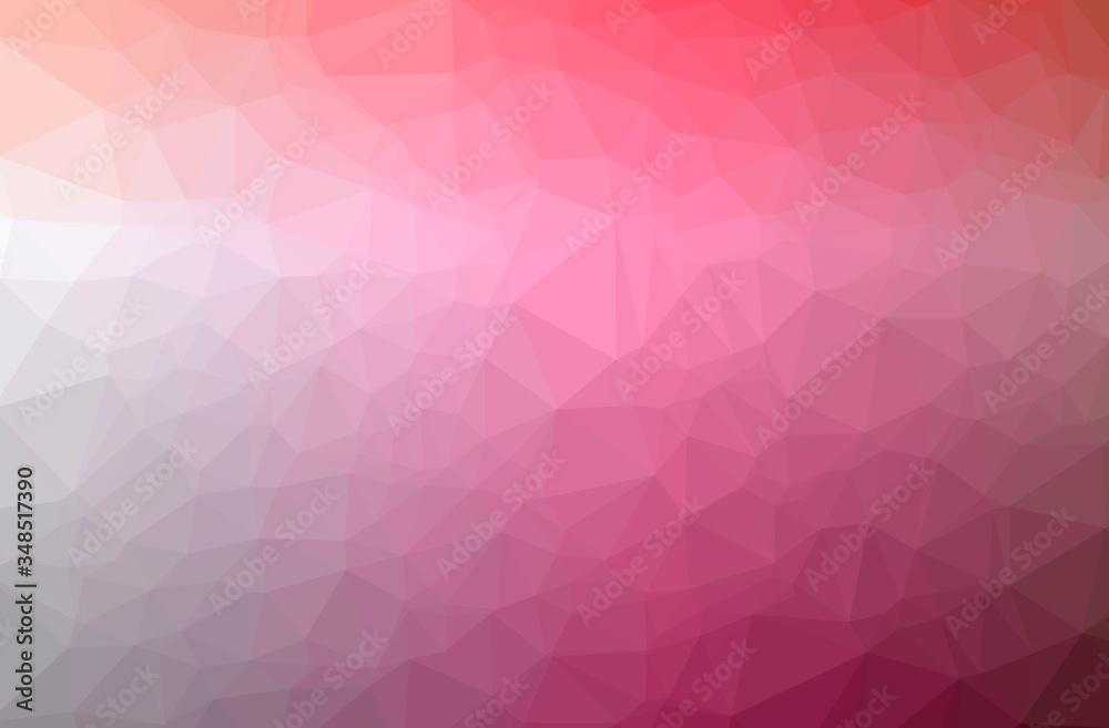 Fototapeta premium Illustration of abstract Pink horizontal low poly background. Beautiful polygon design pattern.