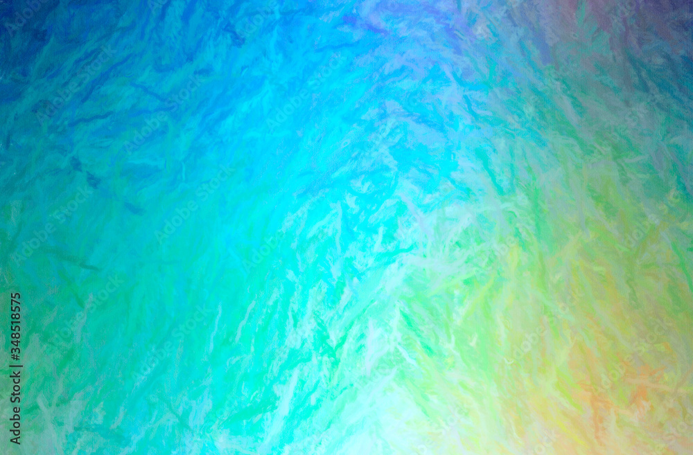 Illustration of green and blue long brush strokes pastel horizontal background.