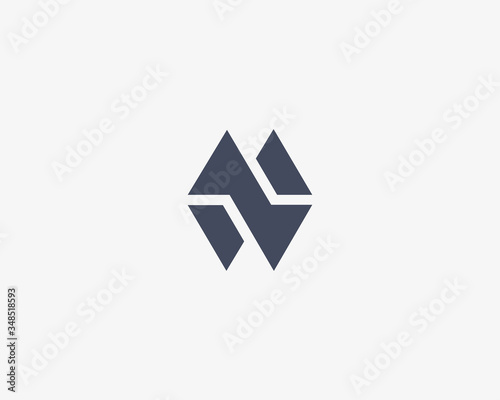 Abstract letter M W logo design template. Ceative modern icon sign. Universal mountains, iceberg, adventur vector logotype.
