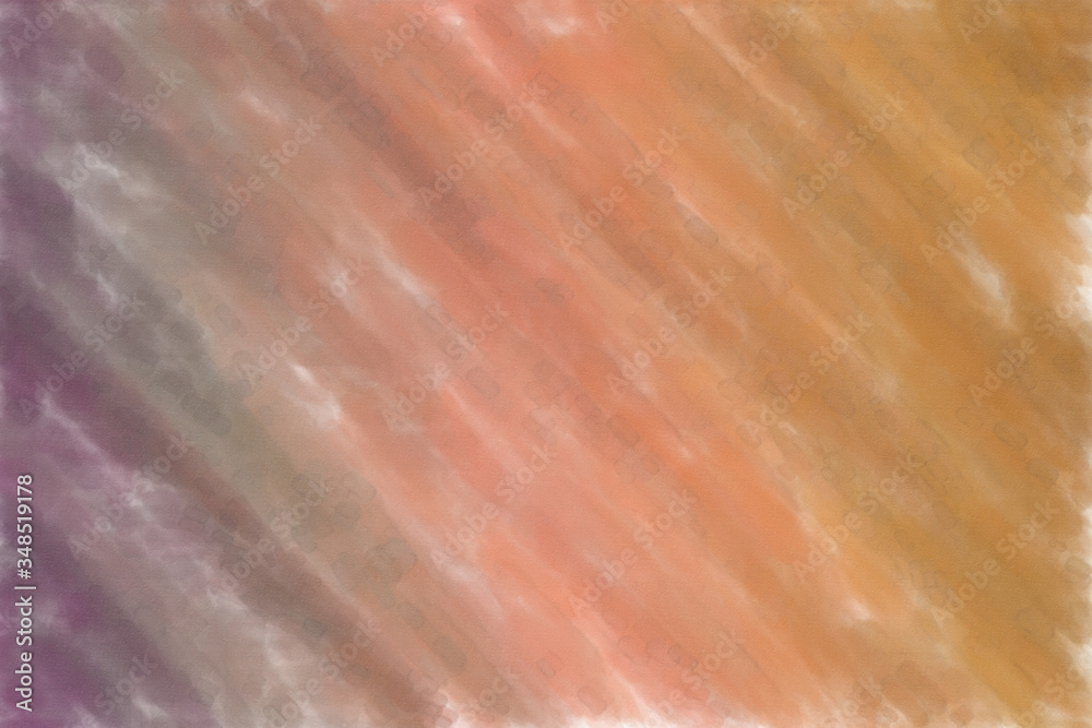 Pink, brown and purple lines Watercolor with low coverage abstract paint background.