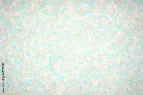 Abstract illustration of mint cream Long dots pointillism background, digitally generated.