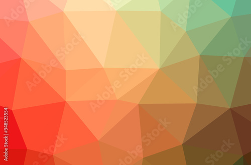 Illustration of abstract Orange  Pink  Red horizontal low poly background. Beautiful polygon design pattern.