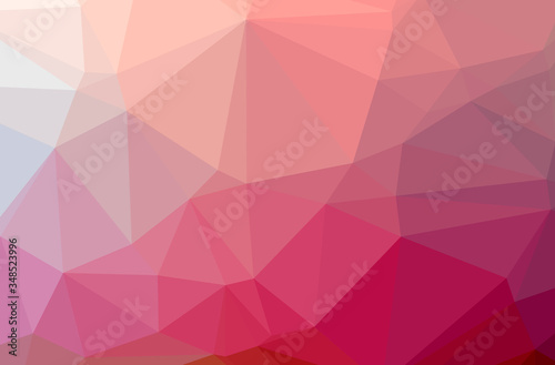 Illustration of abstract Red horizontal low poly background. Beautiful polygon design pattern.
