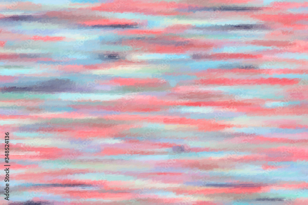 Blue, yellow, light pink and blue stripes Long brush Strokes Pastel abstract paint background.