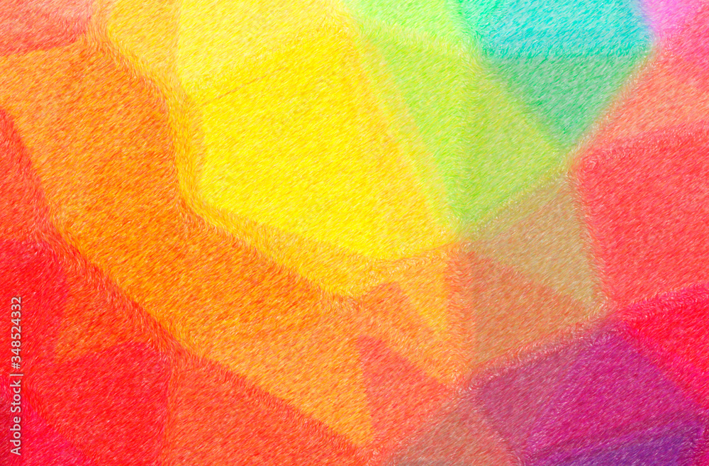 Fototapeta premium Abstract illustration of orange, pink, red, yellow Color Pencil High Coverage background