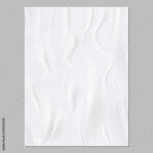 Wrinkled paper. Realistic vector template for modern poster
