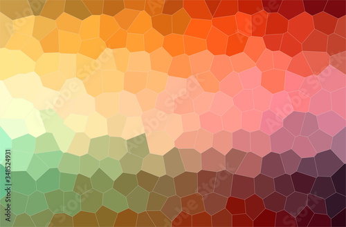 Abstract illustration of orange Middle size Hexagon background