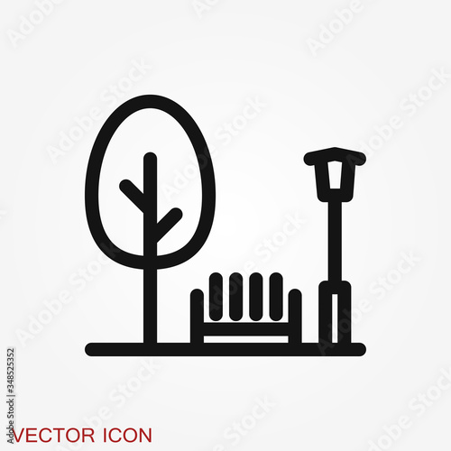 Urban vector icon, city symbol isolated on background.