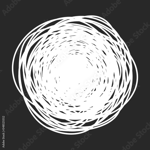 Grungy round scribble circle chalkboard effect