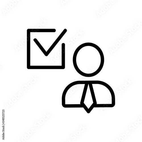 voting for politics icon vector. voting for politics sign. isolated contour symbol illustration