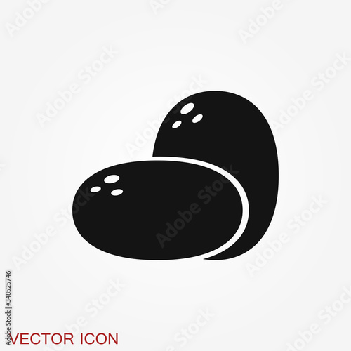 Vegetables vector icon, symbol isolated on background.