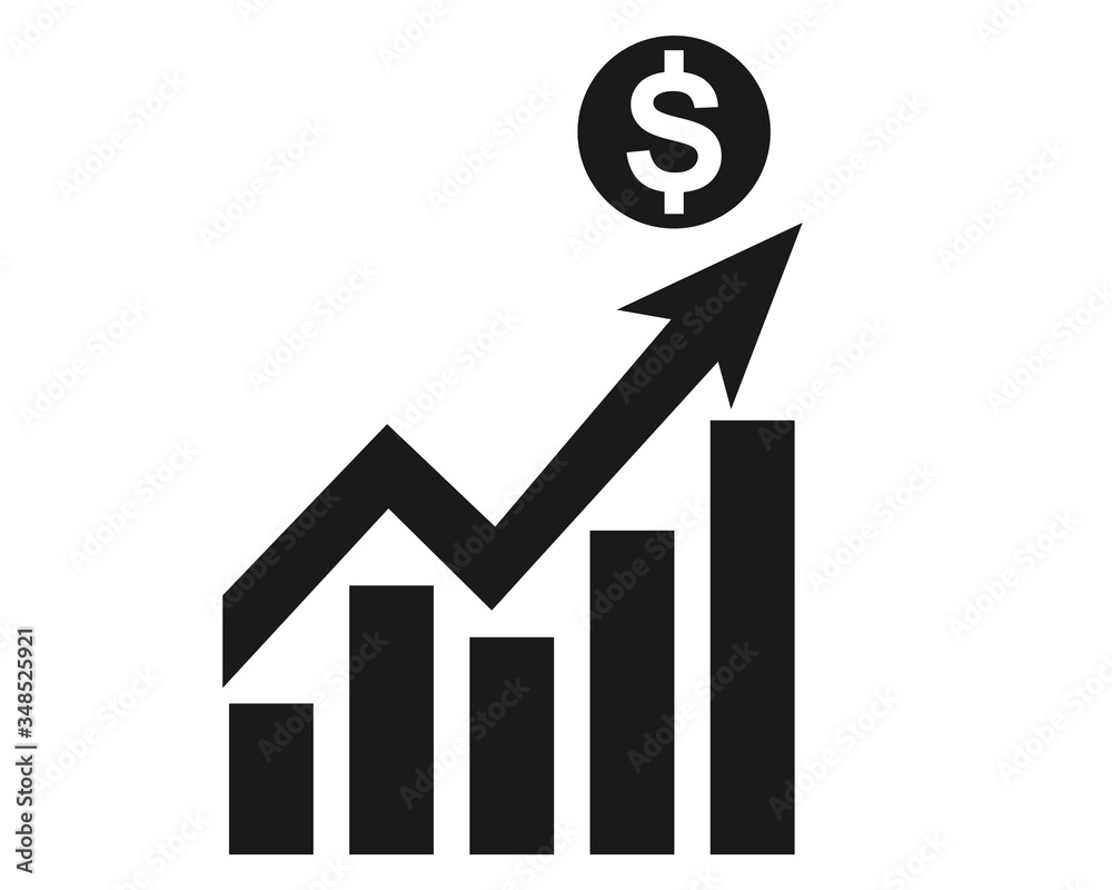 pictograph of graph icon. business growth icon. pictograph of graph icon. business growth icon.