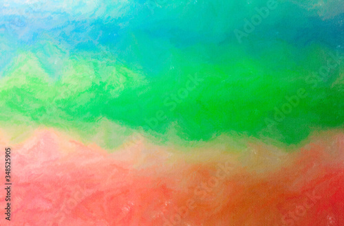 Abstract illustration of blue, green, pink, red Wax Crayon background
