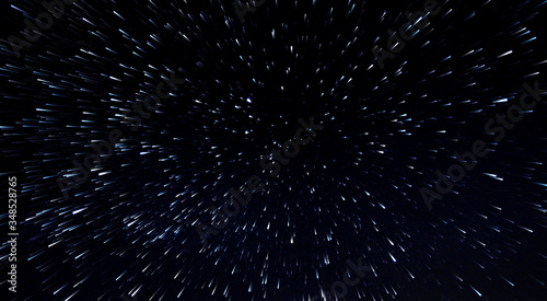 Colorful explosive starry sky over Moscow 

 Photo taken at night, Moscow, spring 2020, sky, stars, falling meteorites 
