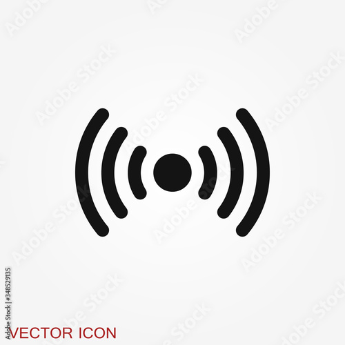 Wifi vector icon. Computer and network connections symbol isolated on background.