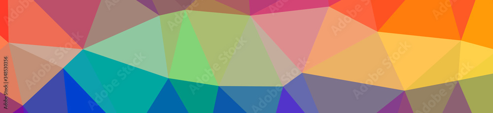 Illustration of abstract Blue, Orange, Pink, Purple, Red banner low poly background. Beautiful polygon design pattern.