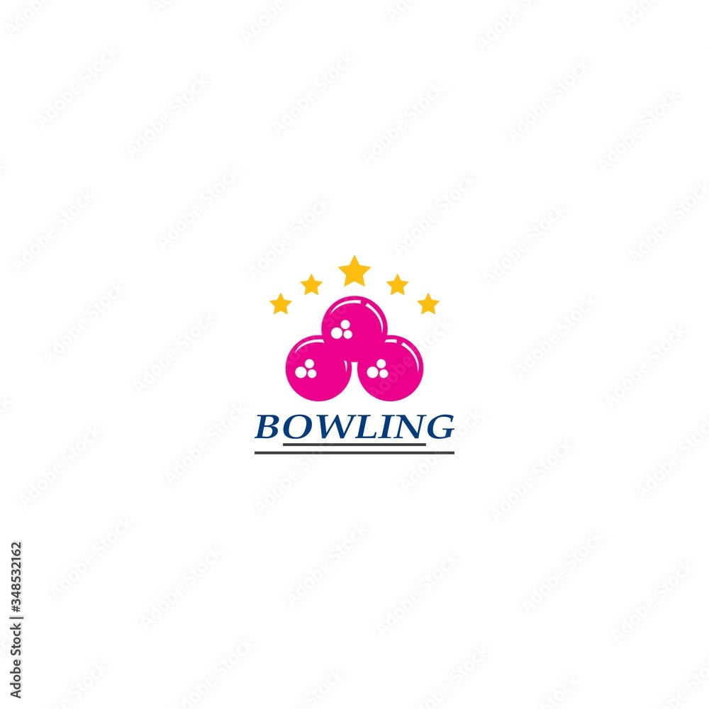 Vector set of bowling logos, bowling logo emblems and bowling logo design Vector set of bowling logos, bowling logo emblems and bowling logo design