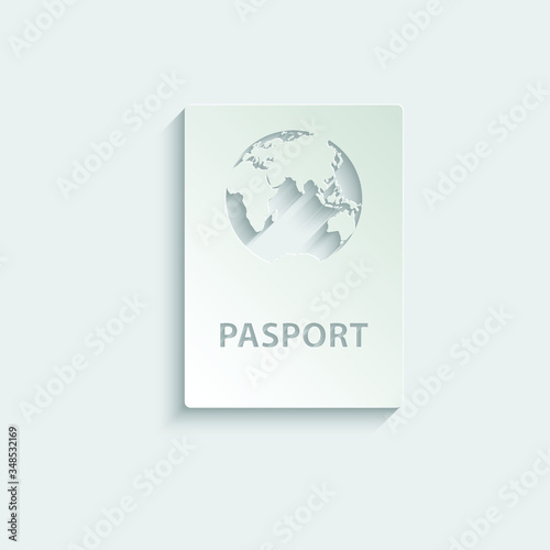 paper pasport icon black vector. travel icon