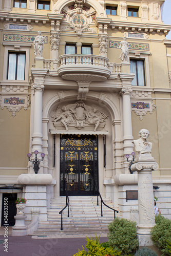 Monaco-Montecarlo, wonderful city of the cote-d‚ÄôAzur with its marine and architectures,  in a sunny day with blue sky