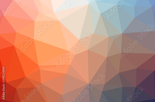 Illustration of abstract Brown, Orange horizontal low poly background. Beautiful polygon design pattern.