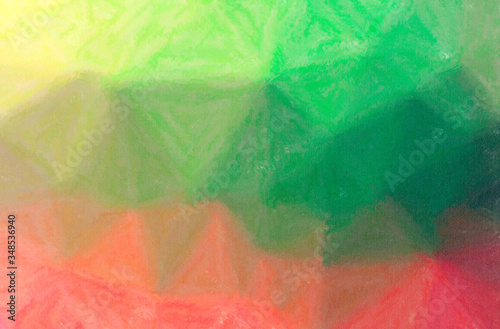 Abstract illustration of green, pink, red Wax Crayon background