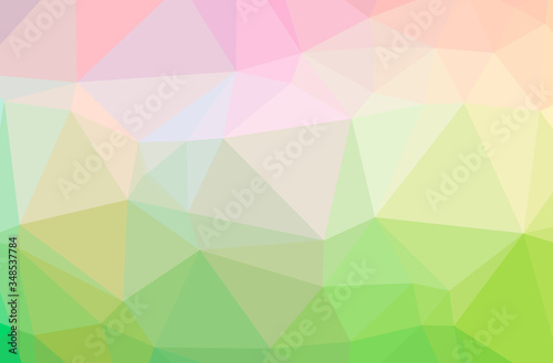 Illustration of abstract low poly green horizontal background.