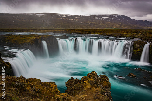 Long exposure of Godafoss Waterfall in Iceland