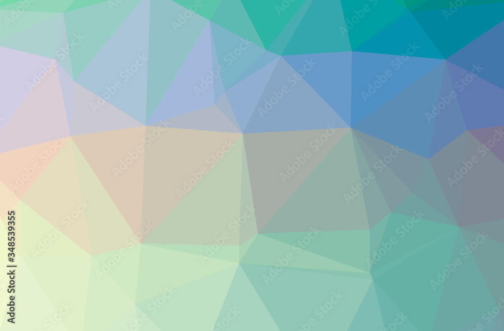 Illustration of abstract Blue, Yellow horizontal low poly background. Beautiful polygon design pattern.
