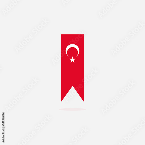 turkey flag graphic element Illustration template design 