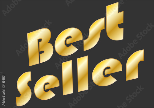 Título dorado de best seller sobre fondo negro.