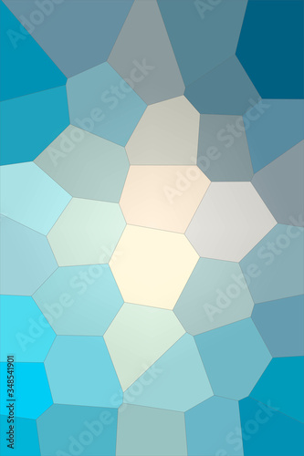 blue, red and vanilla colorful Giant Hexagon vertical background illustration.