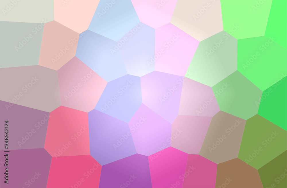Abstract illustration of green, purple, red, yellow Giant Hexagon background Abstract illustration of green, purple, red, yellow Giant Hexagon background