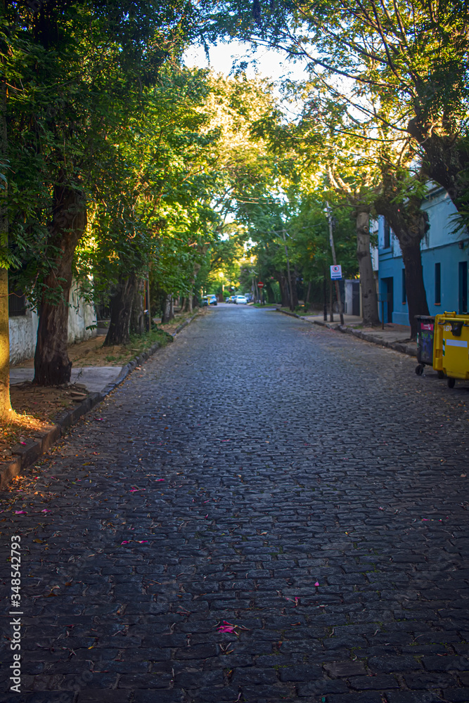 Quiet cobblestone street Quiet cobblestone street