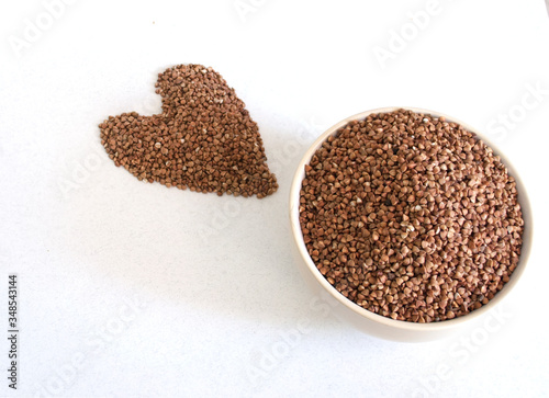 buckwheat in a bowl on a table