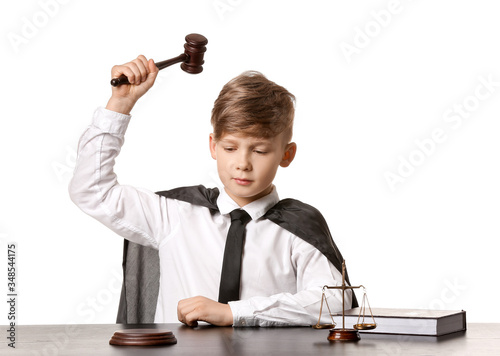 Portrait of little judge si...