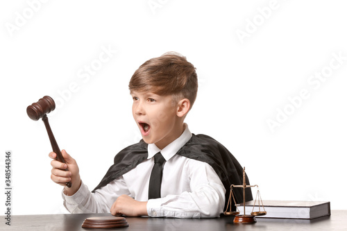 Portrait of little judge si...